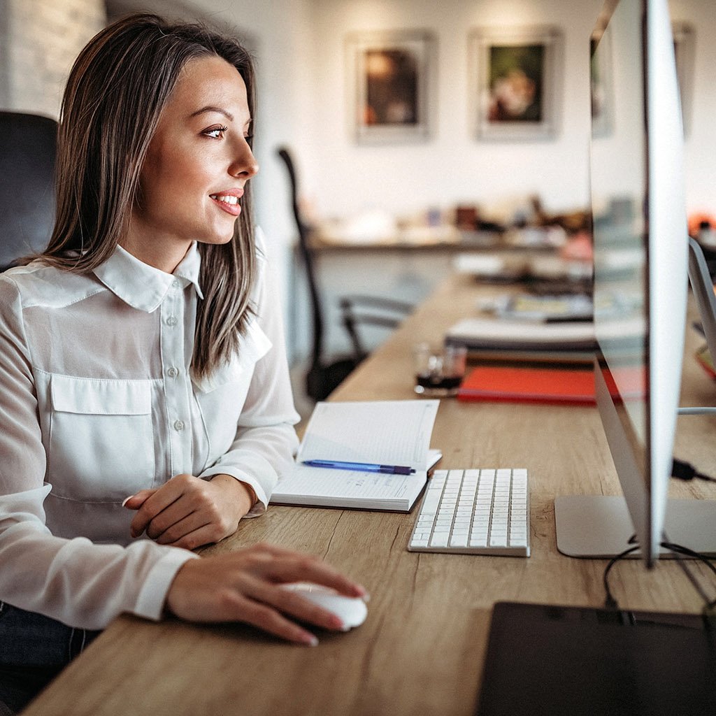 Women at computer